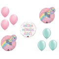 Loonballoon Unicorn Theme Balloon Set, 2x iridescent Magical Rainbow Unicorn Hologrpahic Balloon 86126-86243